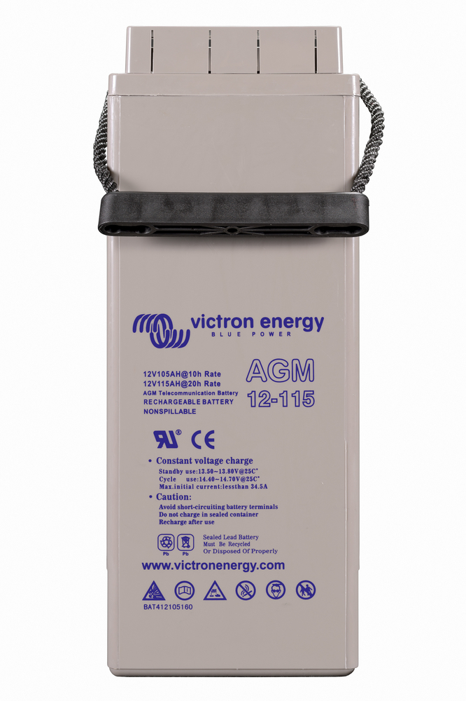 12V/115Ah AGM Telecom Batterie (M8 Gewinde innen)